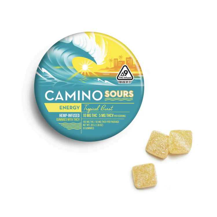 Camino Sours Gummies 100mg THC 10 Ct / Tropical Burst